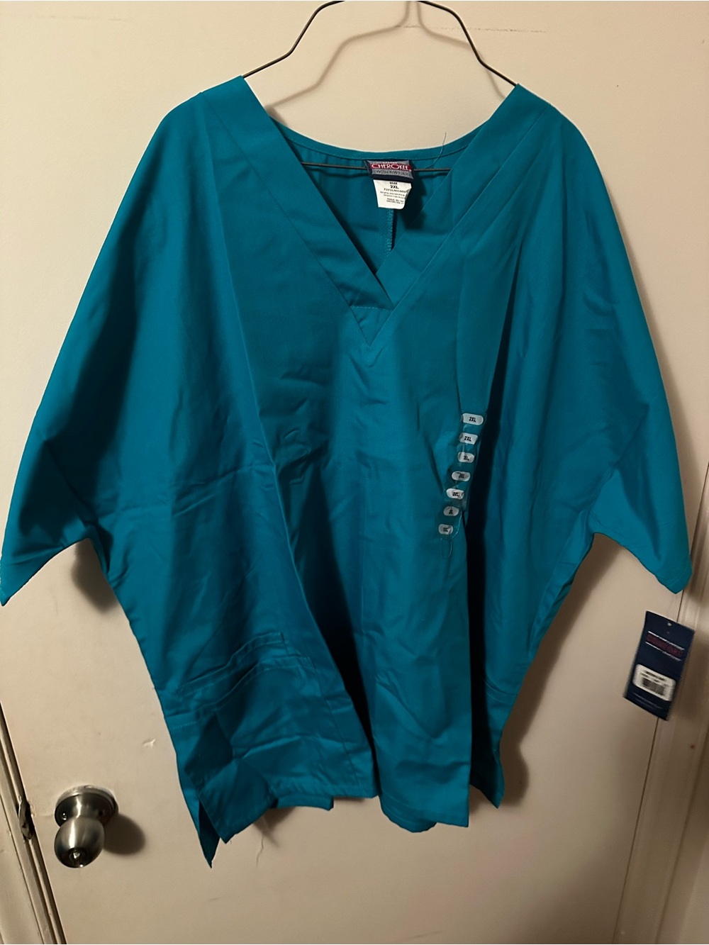 Cherokee Teal Drawstring Scrub set - Picture 4 of 7